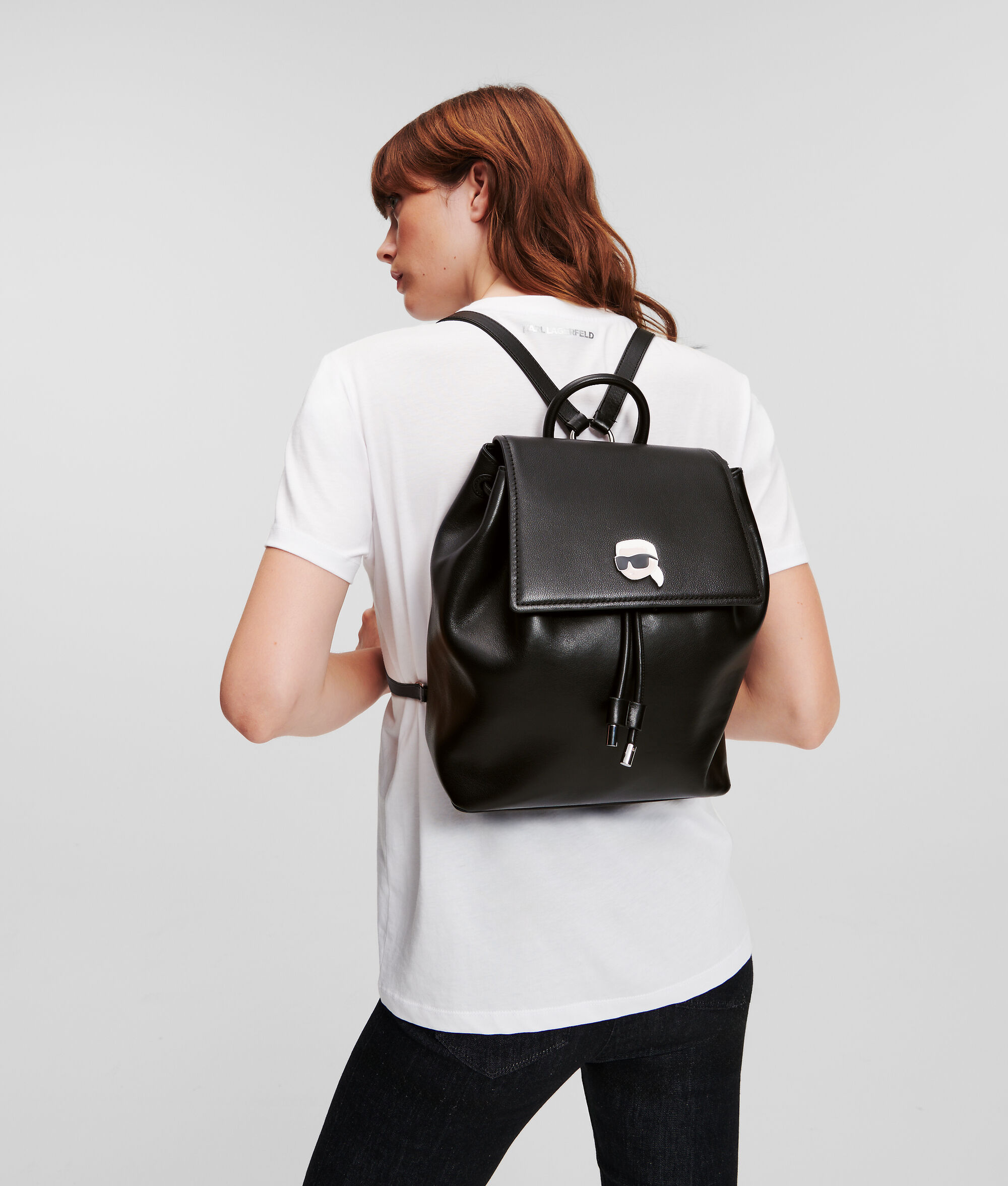 (image for) Comfortable K/IKONIK PIN LEATHER FLAP BACKPACK